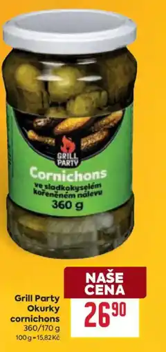 Billa Grill Party Okurky cornichons nabídka