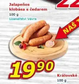 ESO MARKET Jalapeños klobása s čedarem nabídka