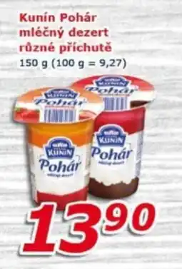 ESO MARKET KUNÍN Pohár mléčný dezert různé příchutě nabídka