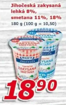 ESO MARKET Jihočeská zakysaná lehká 8%, smetana 11%, 18% nabídka