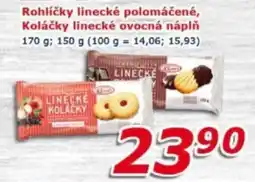 ESO MARKET Rohlíčky linecké polomáčené, koláčky linecké ovocná náplň nabídka