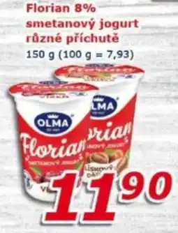 ESO MARKET Florian 8% smetanový jogurt různé příchutě nabídka