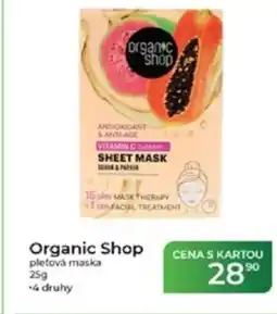 Tamda Foods Organic Shop pleťová maska nabídka