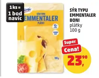 Penny Market Sýr typu emmentaler boni plátky nabídka