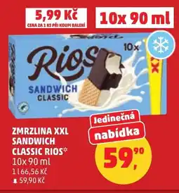 Penny Market Zmrzlina xxl sandwich classic rios nabídka