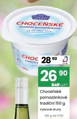 Kubík potraviny Choceňské pomazánkové tradiční nabídka