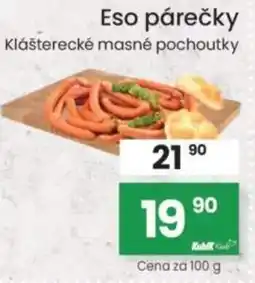 Kubík potraviny Eso párečky nabídka