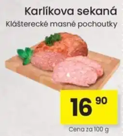 Kubík potraviny Karlíkova sekaná nabídka