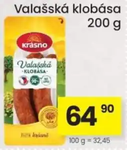 Kubík potraviny Valašská klobása nabídka