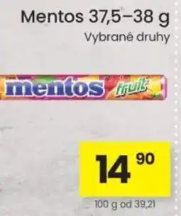 Kubík potraviny Mentos nabídka