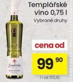 Kubík potraviny Templářské víno nabídka