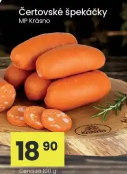 Kubík potraviny Čertovské špekáčky nabídka