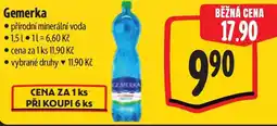 Albert Gemerka přírodní minerální voda nabídka