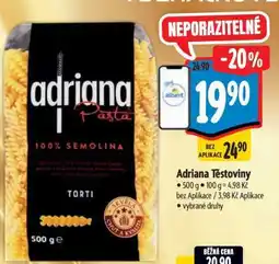 Albert Adriana těstoviny nabídka