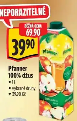 Albert Pfanner 100% džus nabídka
