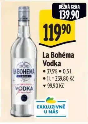 Albert La Bohéma vodka nabídka
