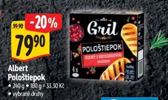 Albert Albert Pološtiepok nabídka