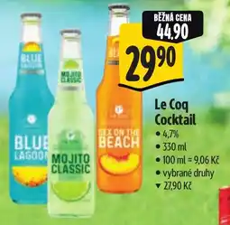Albert Le Coq Cocktail nabídka