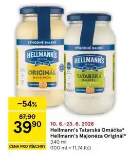 Tesco Hellmann's Tatarská omáčka Hellmann's Majonéza originál nabídka