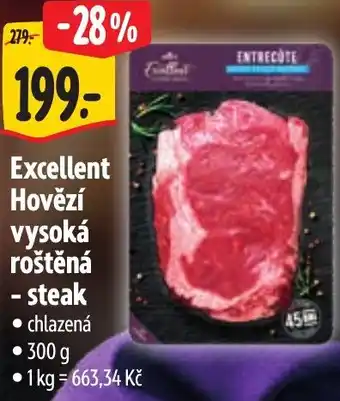 Albert Excellent Hovězí vysoká roštěná - steak nabídka