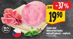 Albert Česká chuť Mistrovská šunka nejvyšší jakosti - vepřová nabídka