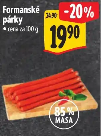 Albert Formanské párky nabídka