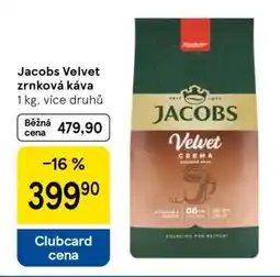 Tesco Jacobs Velvet Zrnková káva nabídka
