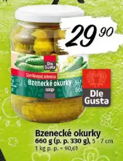 COOP TIP Bzenecké okurky nabídka