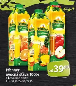 COOP TIP Pfanner ovocná šťáva 100% nabídka