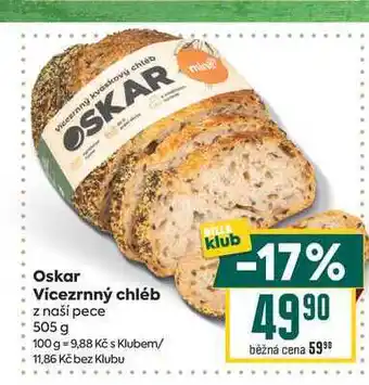 Billa Oskar Vícezrnný chléb z naší pece nabídka