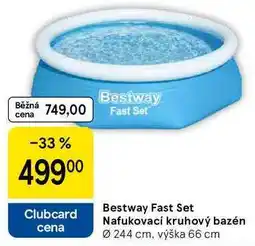 Tesco Bestway Fast Set Nafukovací kruhový bazén, průměr 244 cm, výška 66 cm nabídka