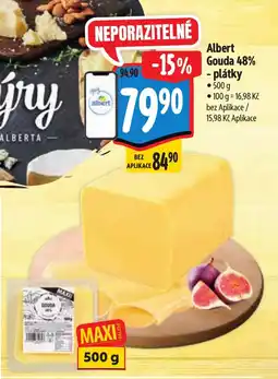 Albert Albert Gouda 48% - plátky nabídka