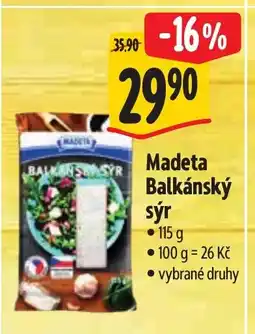 Albert Madeta Balkánský sýr nabídka