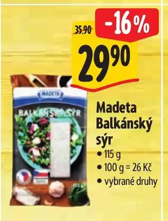 Albert Madeta Balkánský sýr nabídka