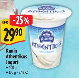 Albert Kunín Athentikos Jogurt nabídka