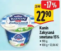 Albert Kunín Zakysaná smetana 15% nabídka
