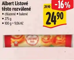 Albert Albert Listové těsto rozválené nabídka