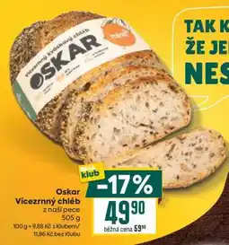 Billa Oskar Vícezrnný chléb nabídka