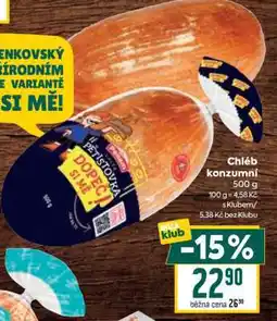 Billa Chléb konzumní nabídka