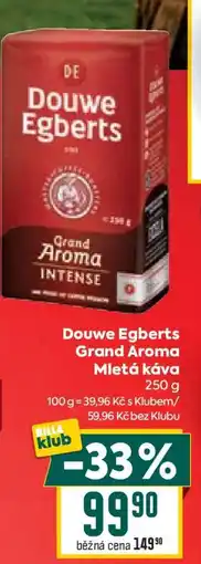 Billa Douwe Egberts Grand Aroma Mletá káva nabídka