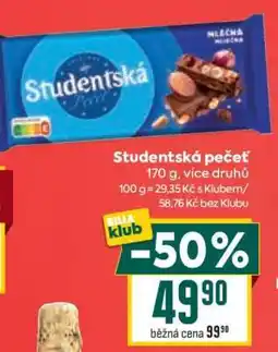 Billa Studentská pečeť nabídka