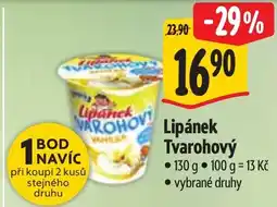 Albert Lipánek Tvarohový nabídka