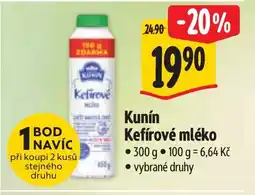 Albert Kunín Kefírové mléko nabídka