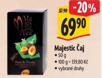 Albert Majestic Čaj nabídka