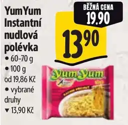 Albert Yum Yum Instantní nudlová polévka nabídka