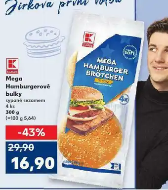 Kaufland Mega hamburgerová bulka nabídka