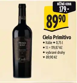 Albert Cielo Primitivo nabídka