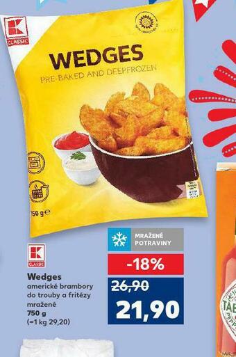 Kaufland Wedges americké brambory nabídka