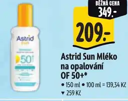 Albert Astrid Sun Mléko na opalování OF 50+ nabídka