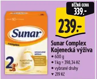 Albert Sunar Complex Kojenecká výživa nabídka